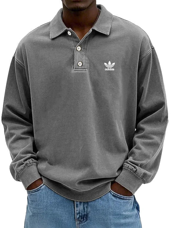 аⅾіⅾаѕ – Polohemd mit langen Ärmeln für Herren