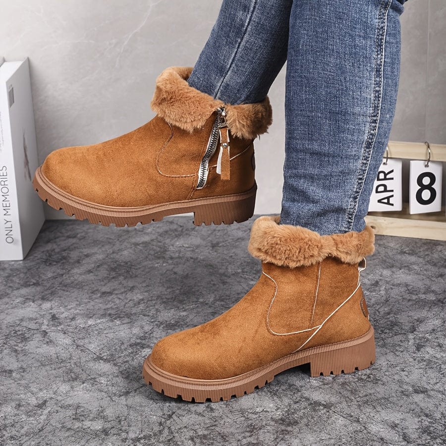 Staubige griechische Winterstiefel