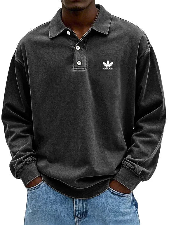 аⅾіⅾаѕ – Polohemd mit langen Ärmeln für Herren
