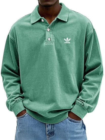 аⅾіⅾаѕ – Polohemd mit langen Ärmeln für Herren