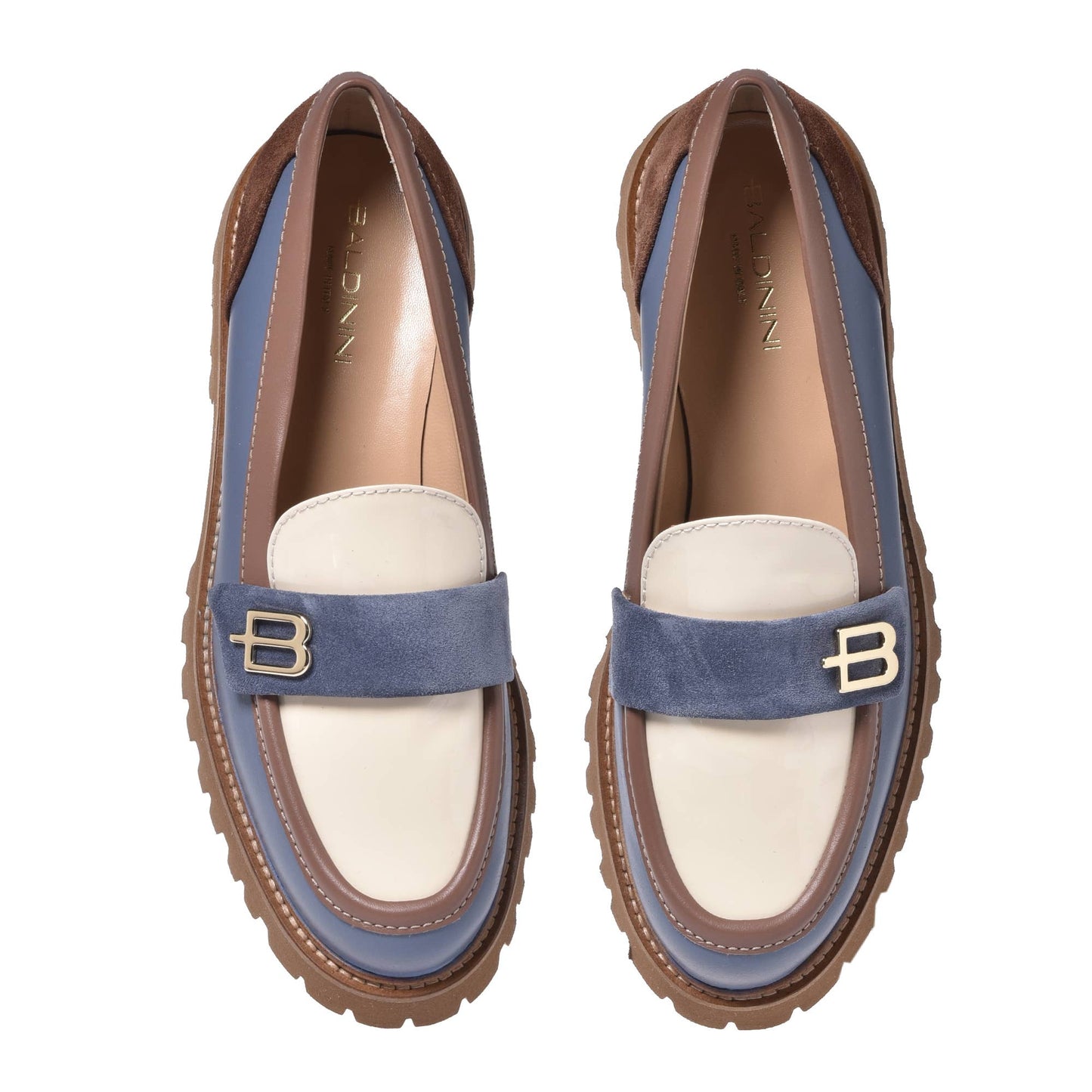 Malaga Drip Mocasines Baldinini de piel gris