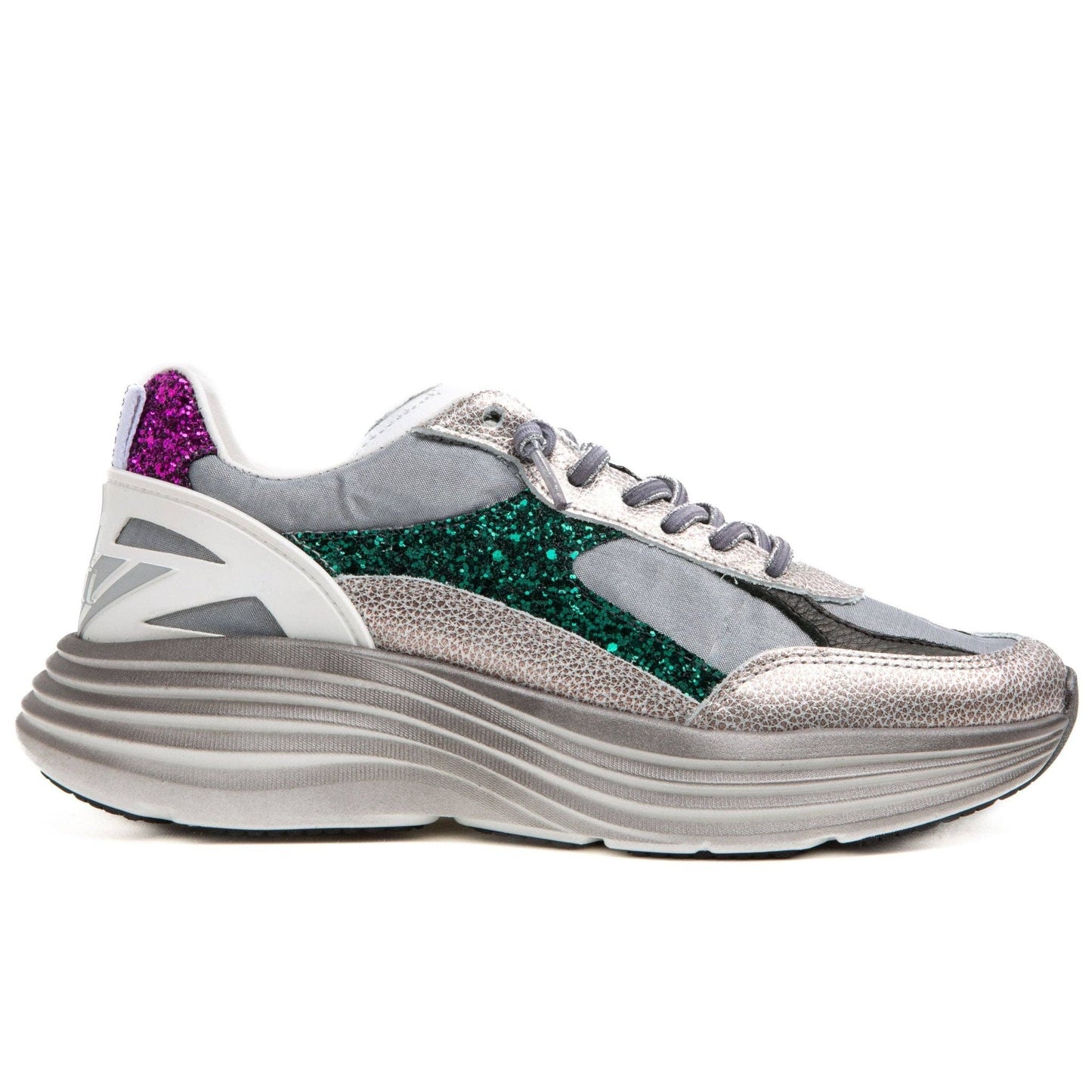 Malaga Drip Zapatillas deportivas Cetti para mujer C-1347 SRA plateadas