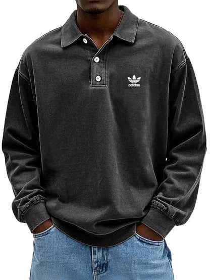 аⅾіⅾаѕ – Polohemd mit langen Ärmeln für Herren